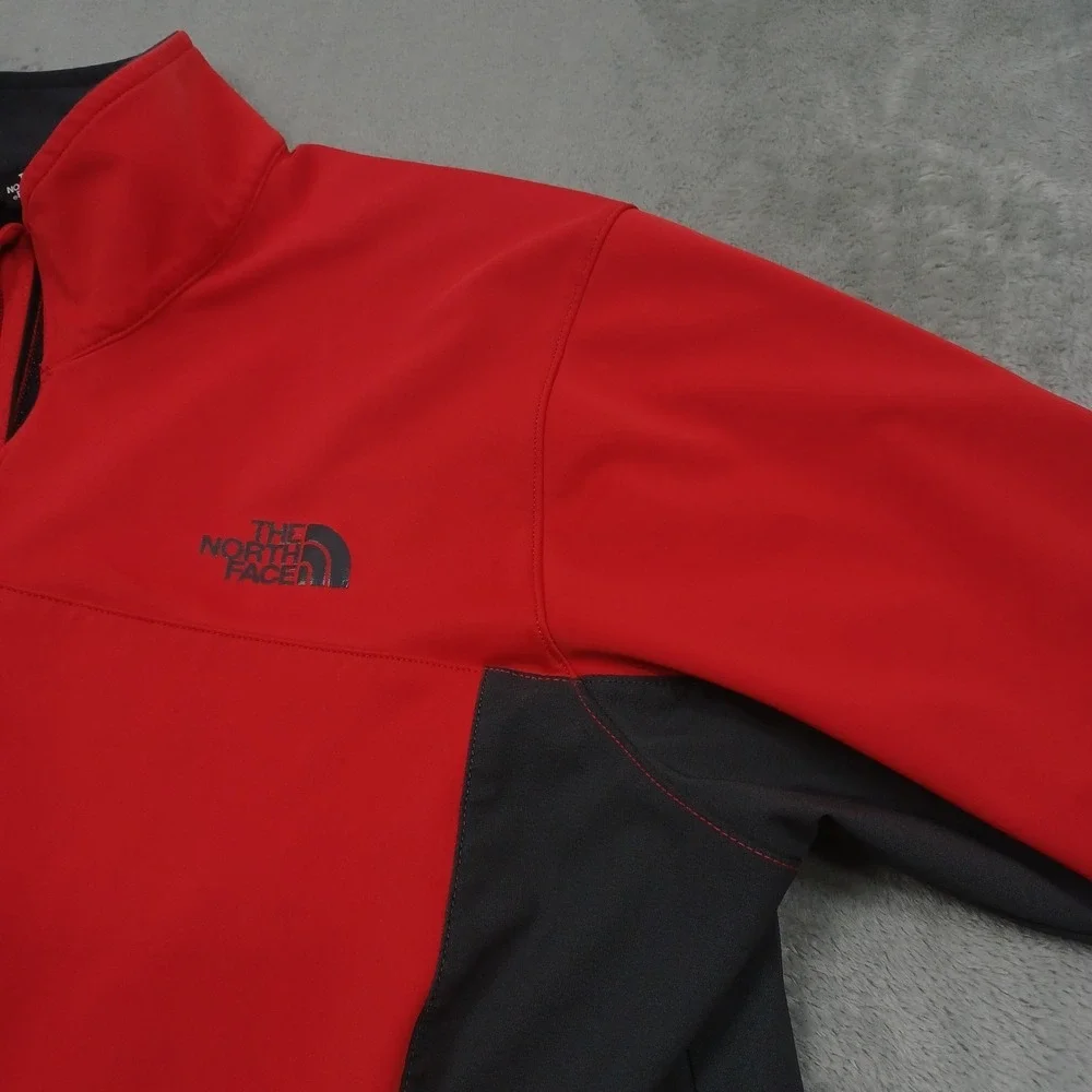 North Face Jacket Mens XL Red‎ Full ZIp Outdoor Casual Pockets Windstopper